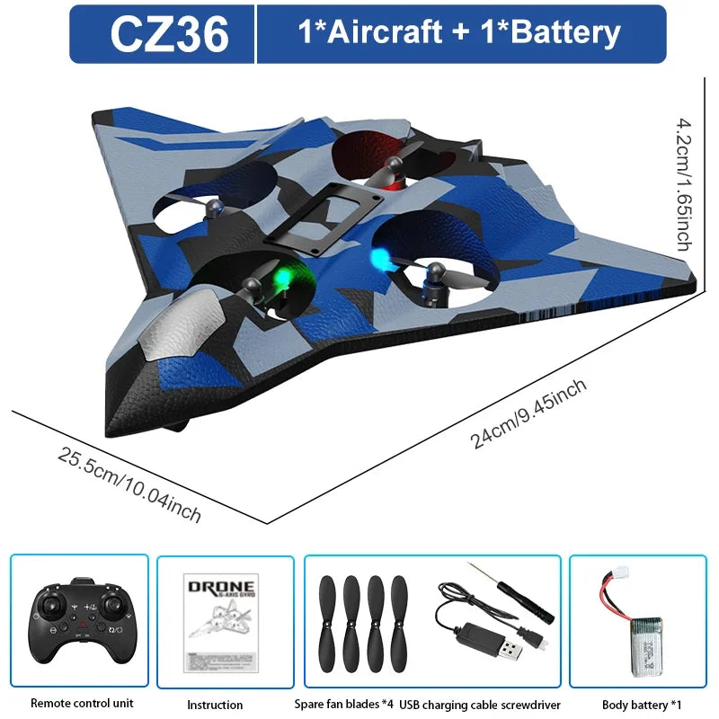 RC Aircraft EPP Foam Stunt Glider Electric Fighter Remote Control Airplane Fall Resistant Plane Toys for Boys Kids CZ01 CZ63